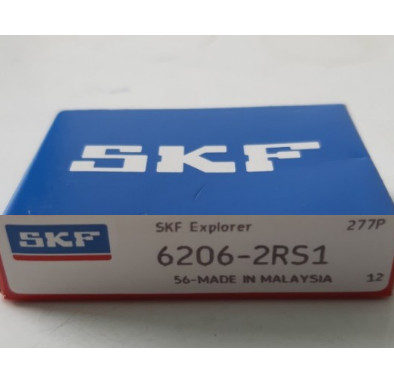 Vòng bi (bạc đạn) Skf 6206-2RS1, nắp nhựa (Mã đặt hàng: 40943)