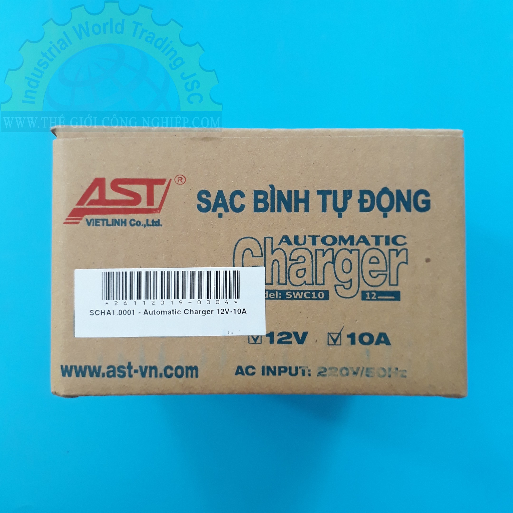 Sạc ắc quy tự động AST SWC10, 10A-12V , điện áp vào 190 - 245 VA, 50Hz (Mã đặt hàng: 44808)